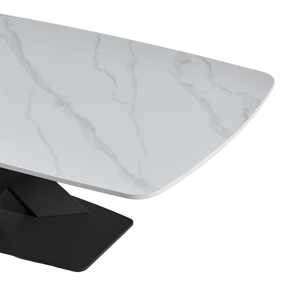 Amaari Sintered Stone Coffee Table With Anthracite Base