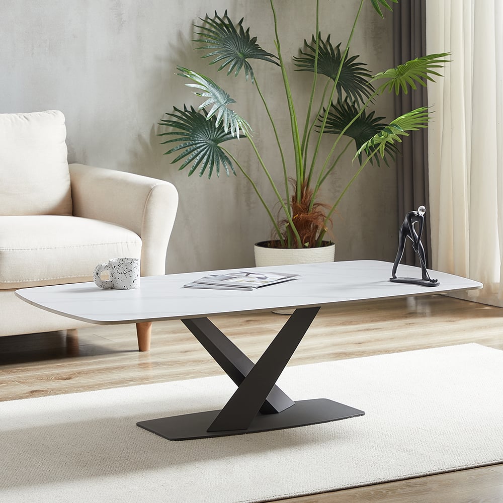 Read more about Amaari sintered stone coffee table with anthracite base