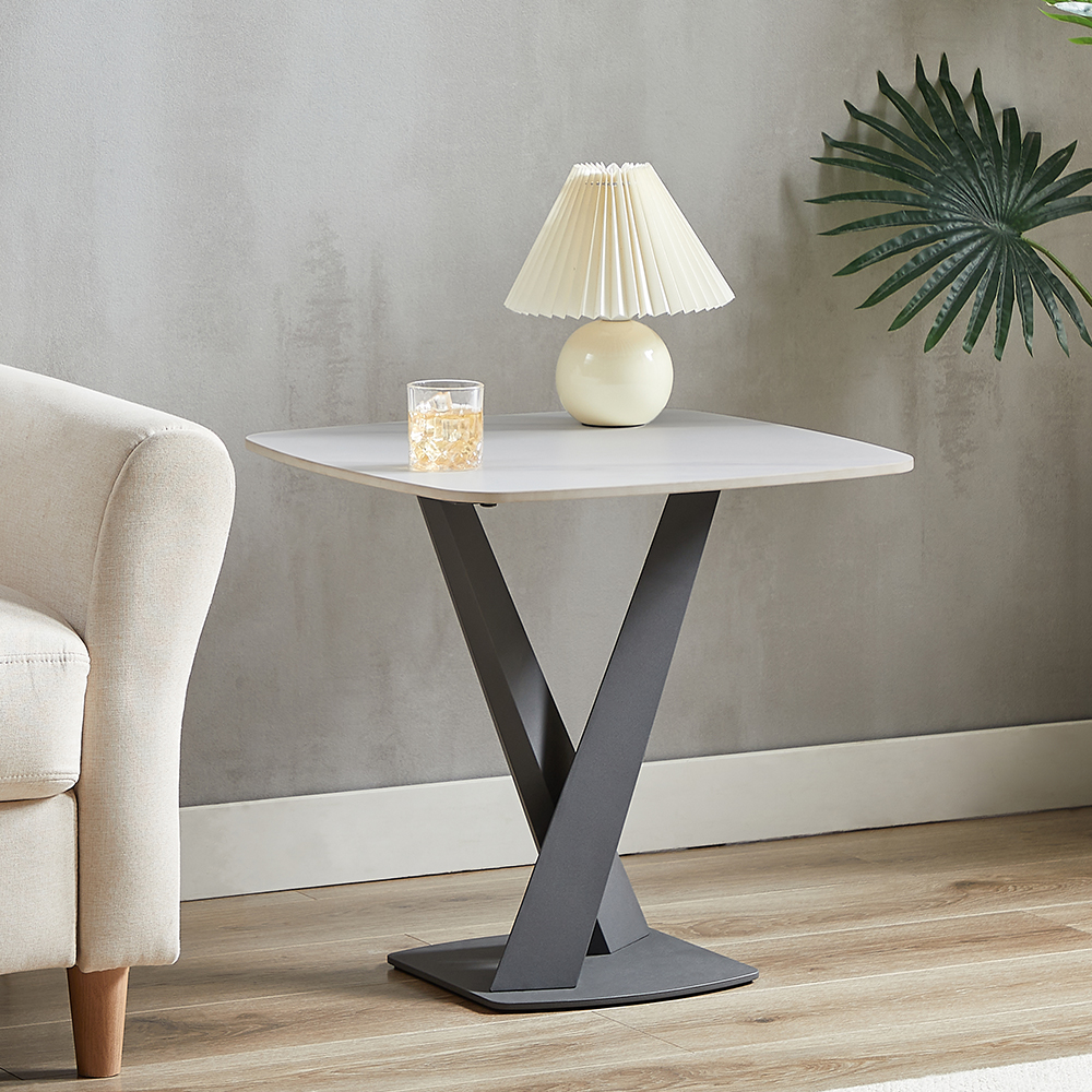 Read more about Amaari sintered stone lamp table with anthracite base