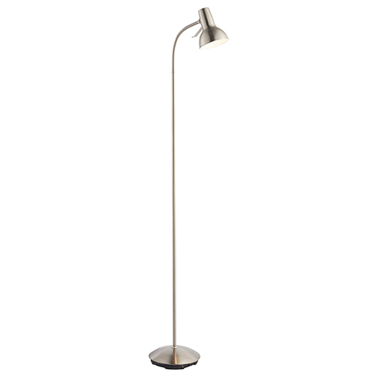 Read more about Amalfi task floor lamp in satin nickel and gloss white