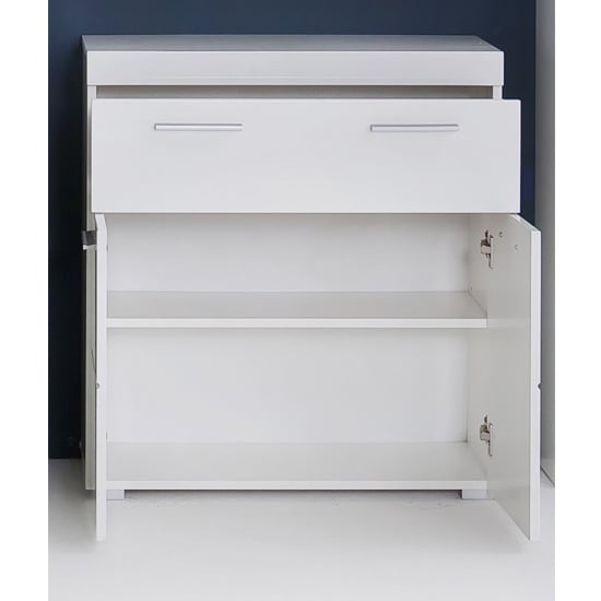 Amanda Floor Storage Cabinet In White Gloss With 2 Doors_2