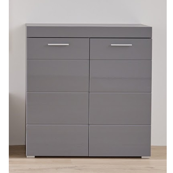 Read more about Amanda shoe storage cabinet in grey high gloss