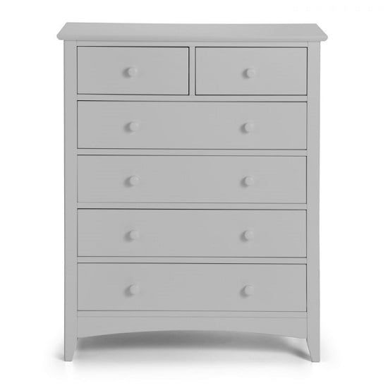 Caelia Chest Of Drawers With Six Drawers In Dove Grey Lacquer_2
