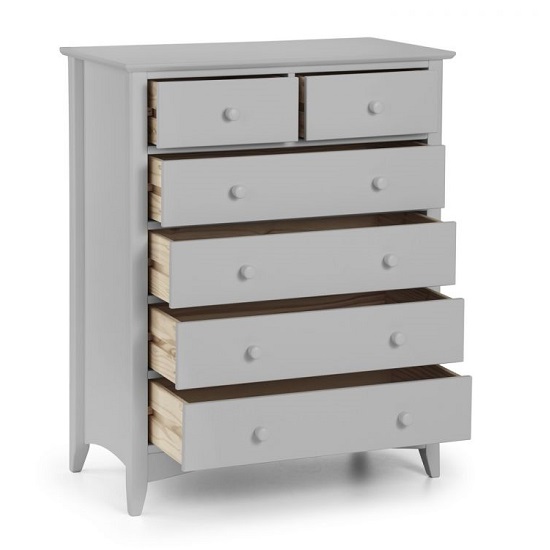 Caelia Chest Of Drawers With Six Drawers In Dove Grey Lacquer_3