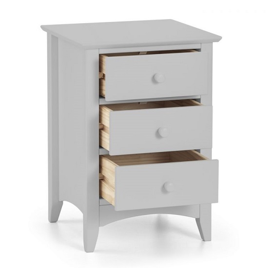 Caelia Three Drawers Bedside Tables In Dove Grey Lacquer_3