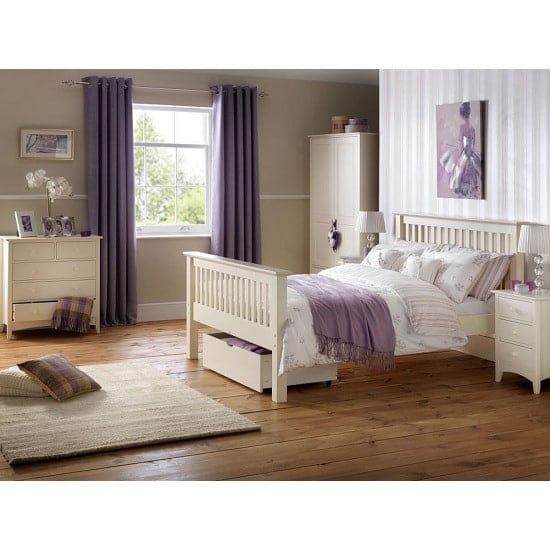 Caelia Chest of Drawers In Stone White With 5 Drawers_5