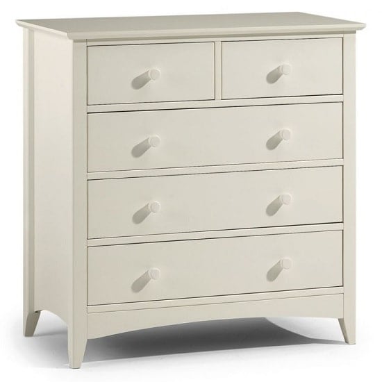 Caelia Chest of Drawers In Stone White With 5 Drawers_2