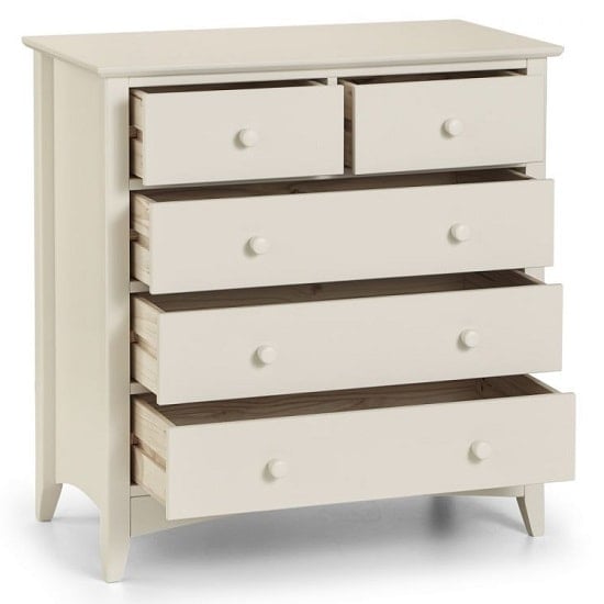 Caelia Chest of Drawers In Stone White With 5 Drawers_3