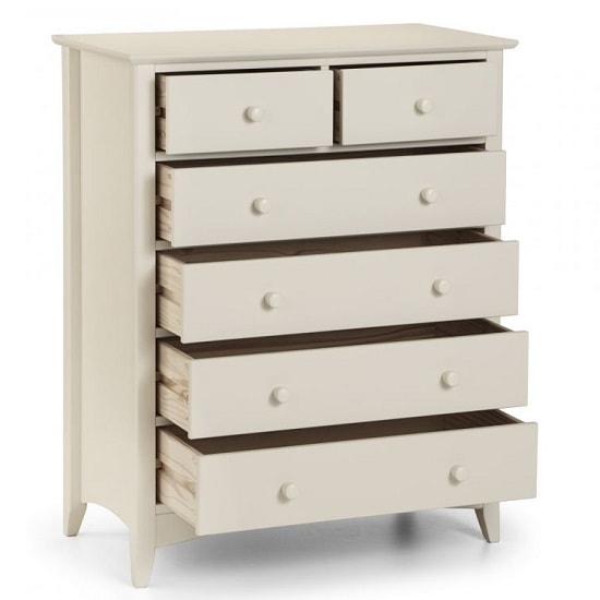 Caelia Chest of Drawers In Stone White With 6 Drawers_2