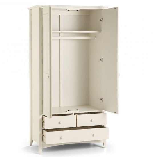 Amani Combi Wardrobe In White With 2 Doors 3 Drawers Furniture in Fashion Amani Combi Wardrobe In White With 2 Doors 3 Drawers Furniture in Fashion