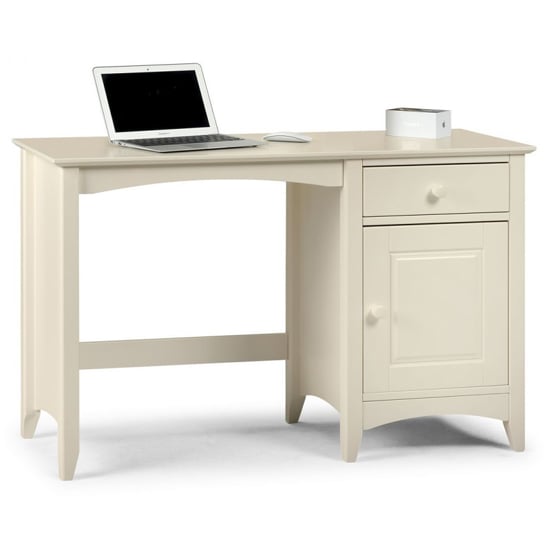 Product photograph of Caelia Wooden Computer Desk In Stone White from Furniture in Fashion