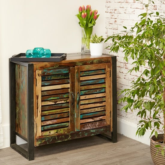 Read more about London urban chic wooden small sideboard with 2 doors