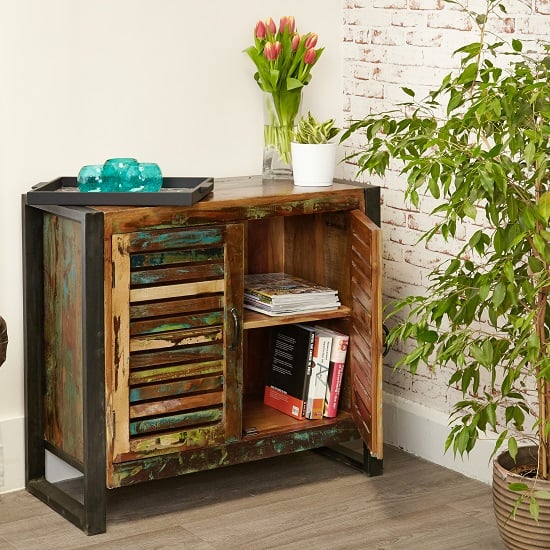 London Urban Chic Wooden Small Sideboard With 2 Doors_4
