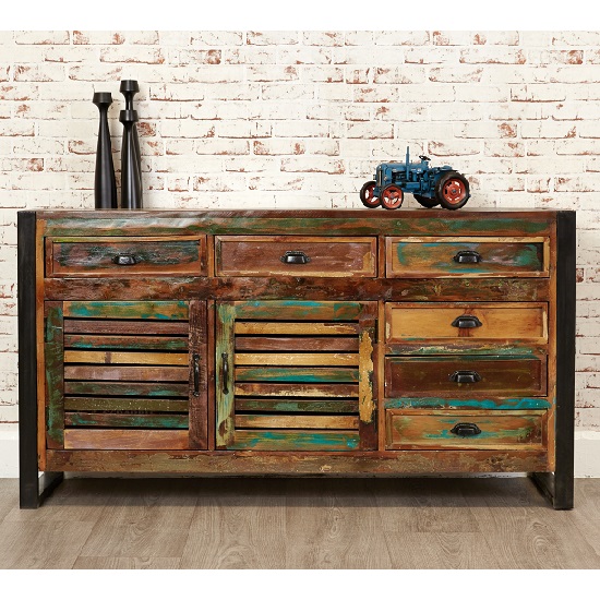 London Urban Chic Wooden Large Sideboard With 2 Doors_3