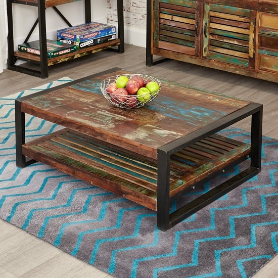 London Urban Chic Rectangular Wooden Coffee Table