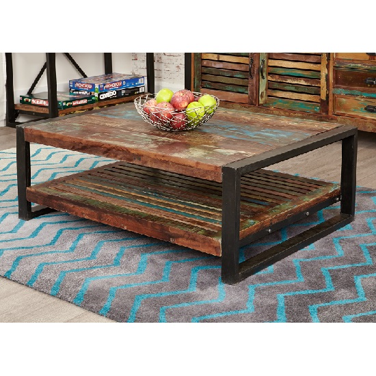 London Urban Chic Rectangular Wooden Coffee Table_2