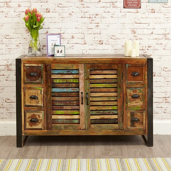 London Urban Chic Wooden Sideboard With 6 Drawers and 2 Doors_3
