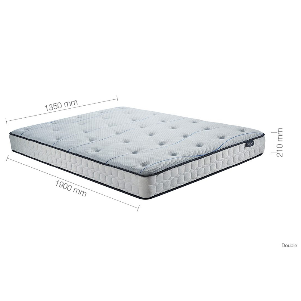 Amarillo Fabric Double Mattress In White