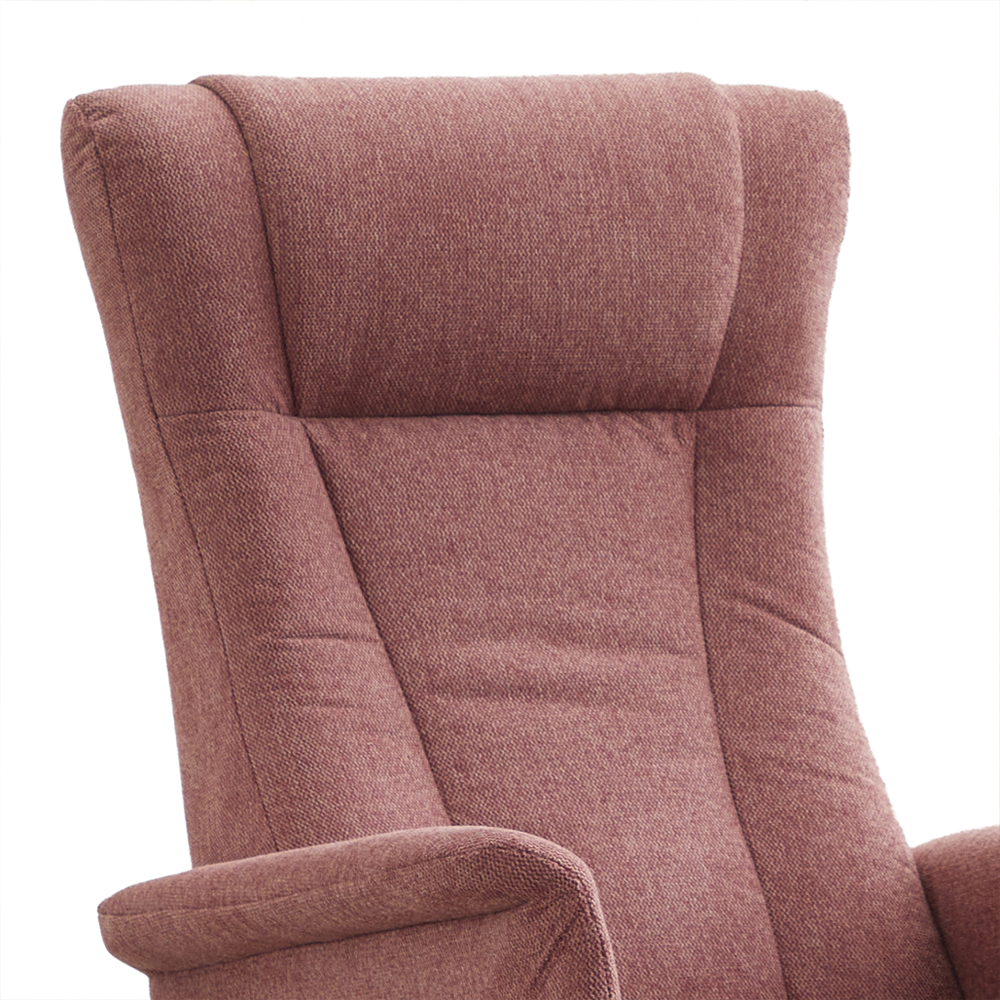 Amarillo Fabric Dual Motor Electric Recliner Chair in Rose