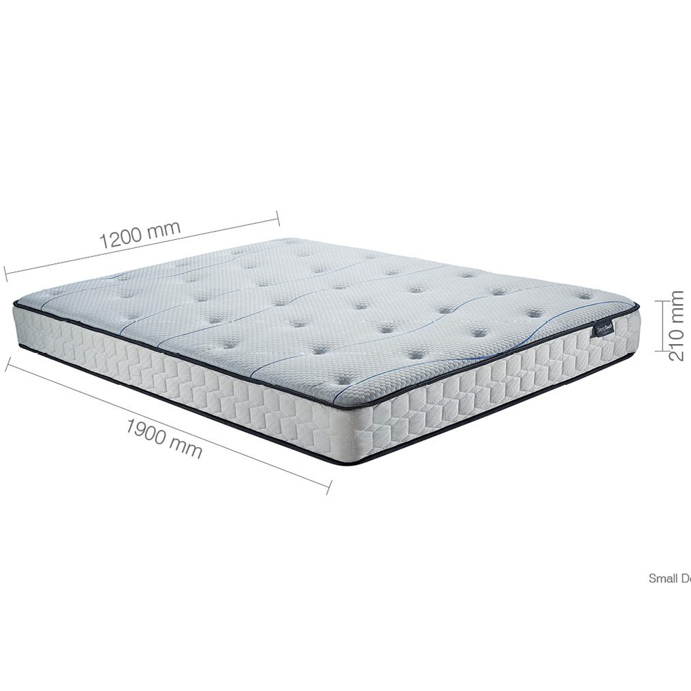Amarillo Fabric Small Double Mattress In White