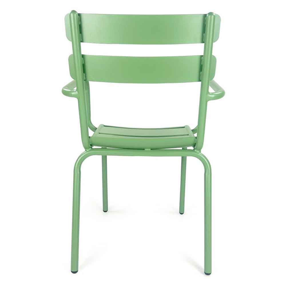 Amarillo Garden Olive Green Aluminium Armchair in Pair
