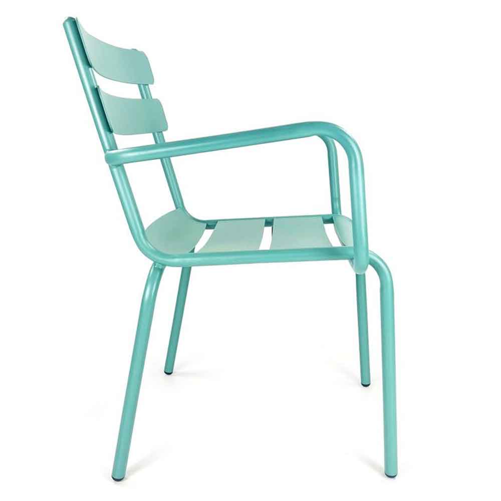 Amarillo Garden Pastel Blue Aluminium Armchair in Pair