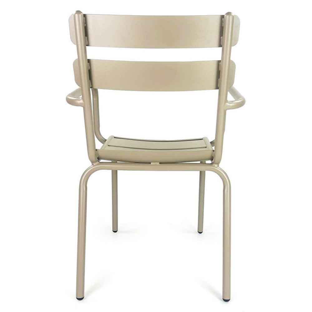 Amarillo Garden Taupe Aluminium Armchair in Pair