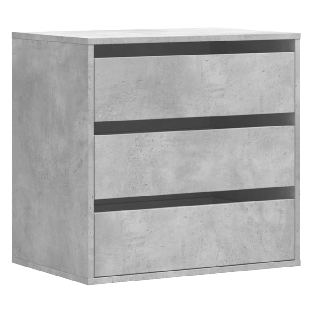 Amarillo Wooden Chest OF 3 Drawers In Concrete Grey