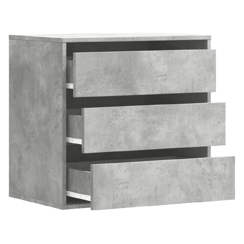 Amarillo Wooden Chest OF 3 Drawers In Concrete Grey
