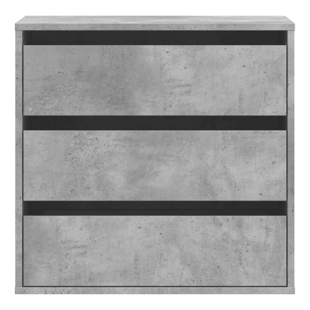 Amarillo Wooden Chest OF 3 Drawers In Concrete Grey