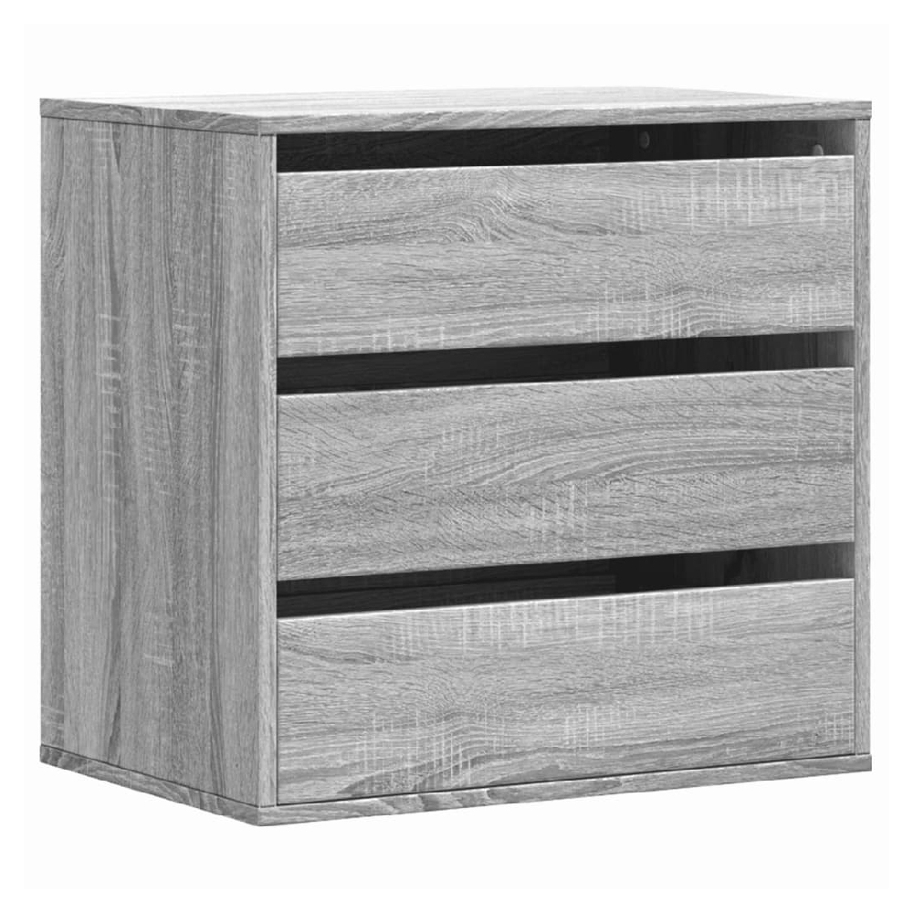 Amarillo Wooden Chest OF 3 Drawers In Grey Sonoma