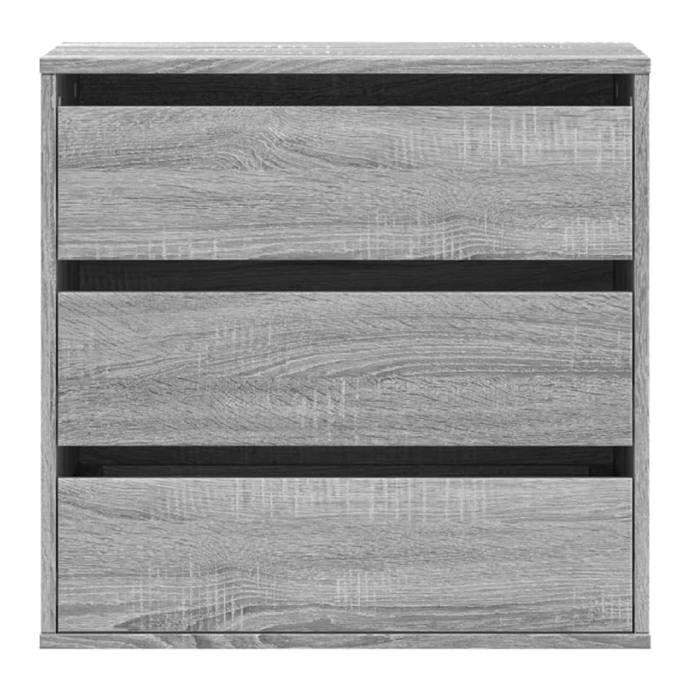 Amarillo Wooden Chest OF 3 Drawers In Grey Sonoma