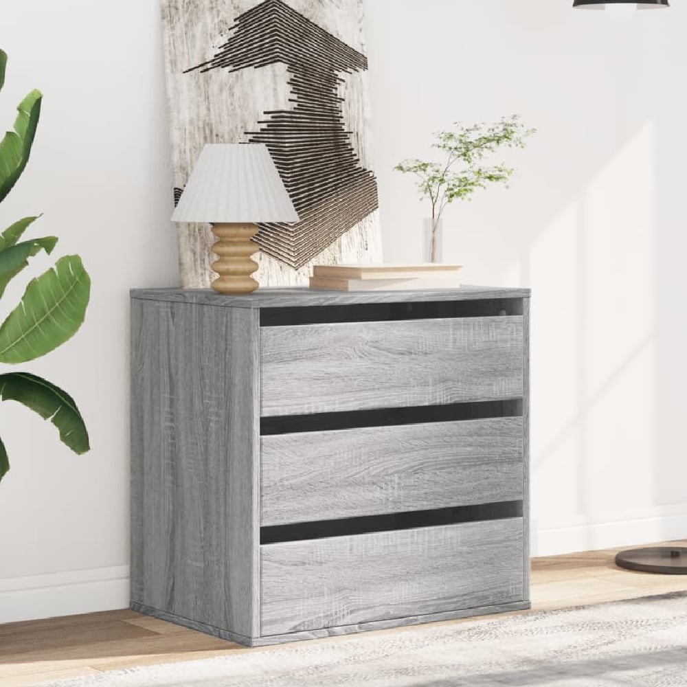 Read more about Amarillo wooden chest of 3 drawers in grey sonoma