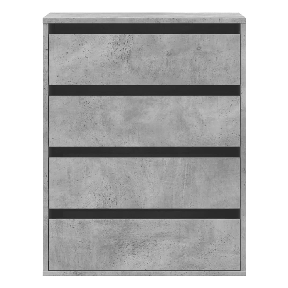 Amarillo Wooden Chest OF 4 Drawers In Concrete Grey