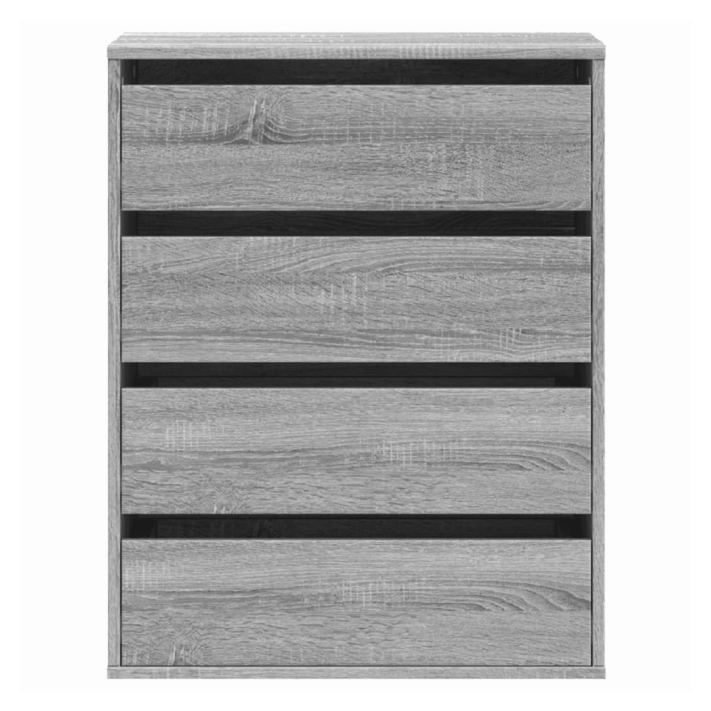 Amarillo Wooden Chest OF 4 Drawers In Grey Sonoma