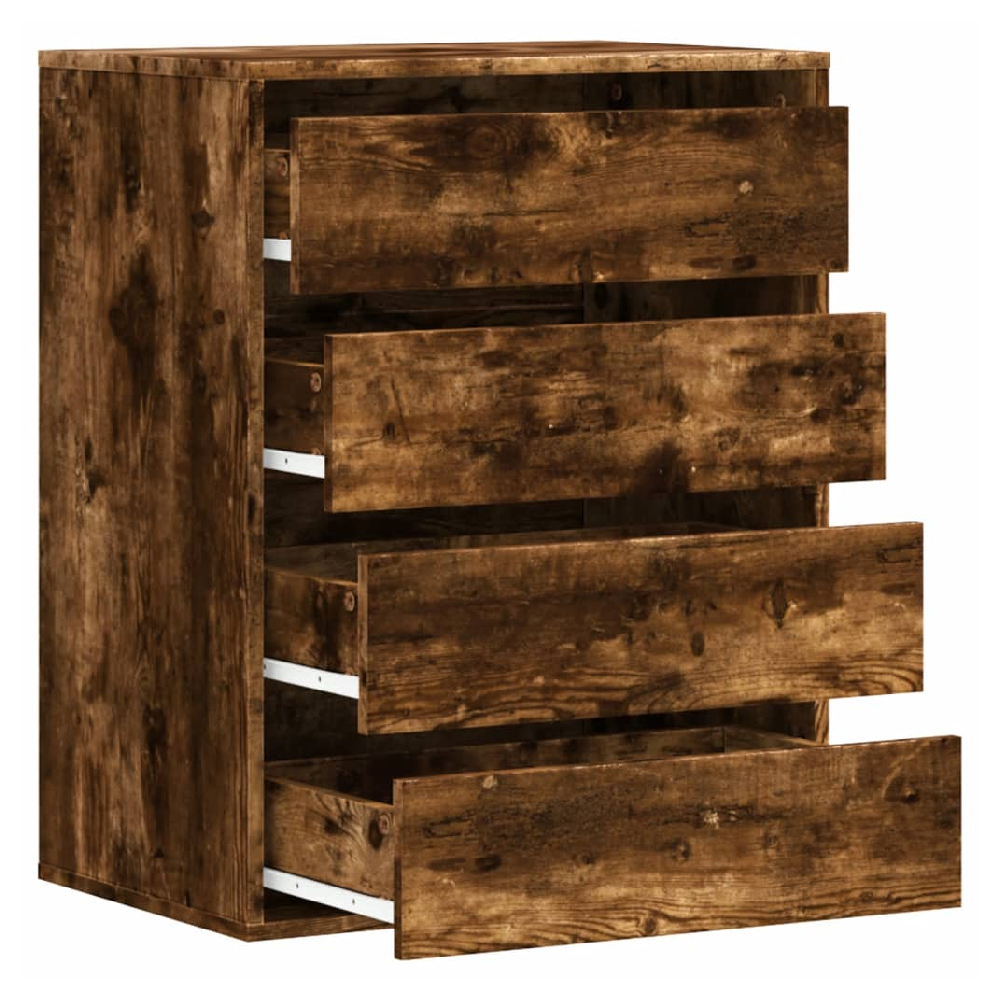 Amarillo Wooden Chest OF 4 Drawers In Smoked Oak