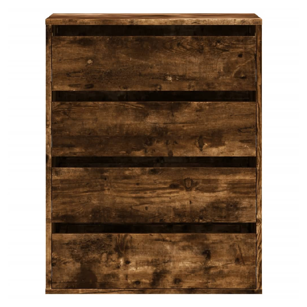 Amarillo Wooden Chest OF 4 Drawers In Smoked Oak