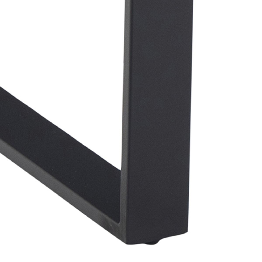 Amarillo Wooden Dining Table In Black Melamine Effect