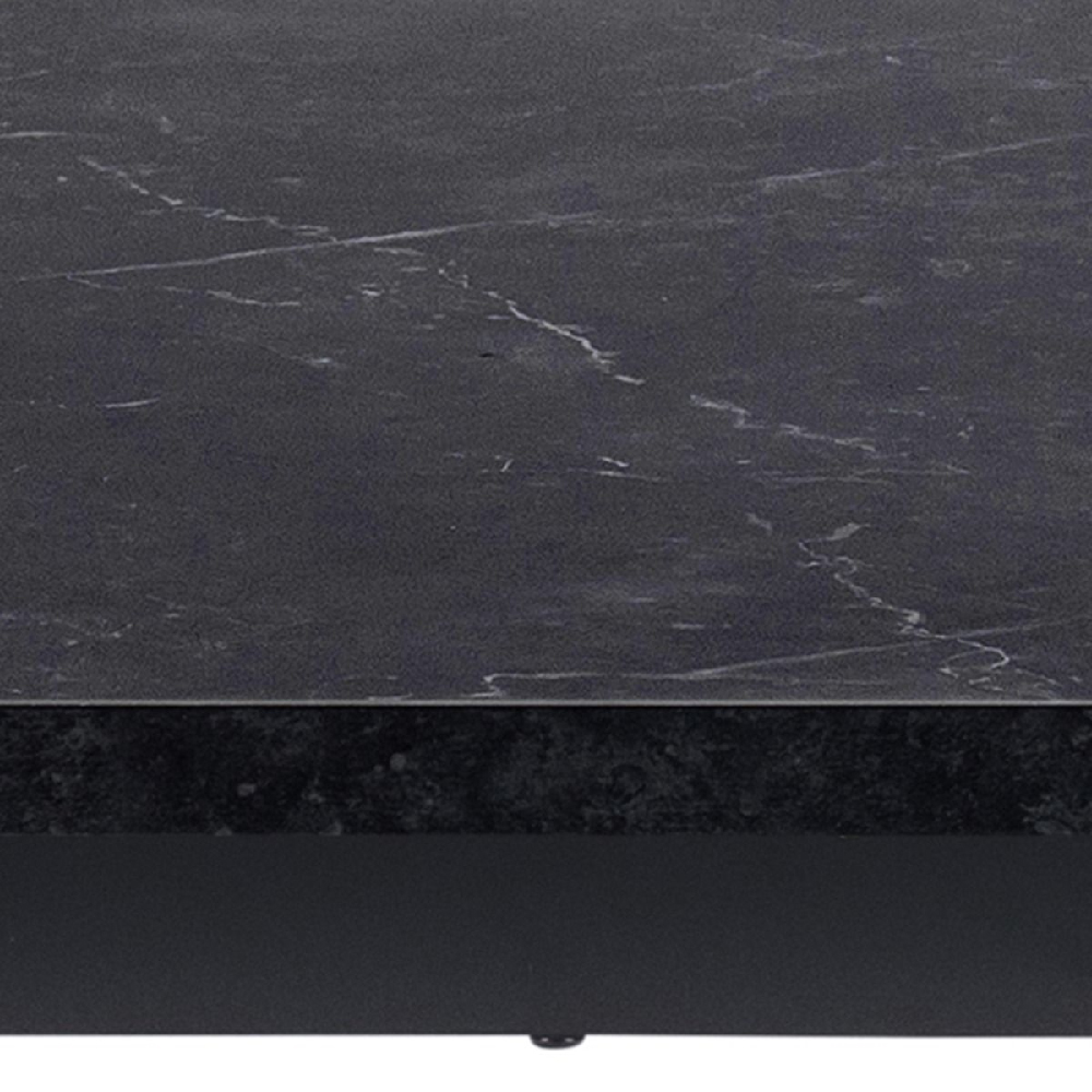 Amarillo Wooden Dining Table In Black Melamine Effect