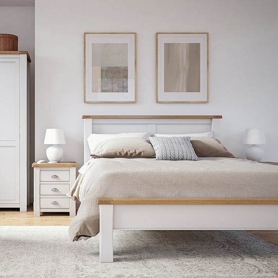 Read more about Amberley low footboard wooden double bed in grey oak