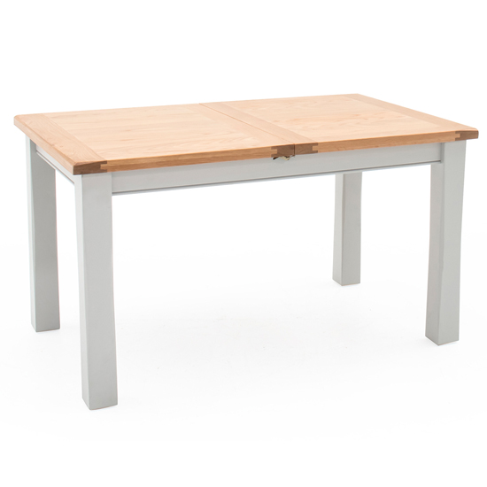 Product photograph of Amberley Medium Wooden Extending Dining Table In Grey Oak from Furniture in Fashion