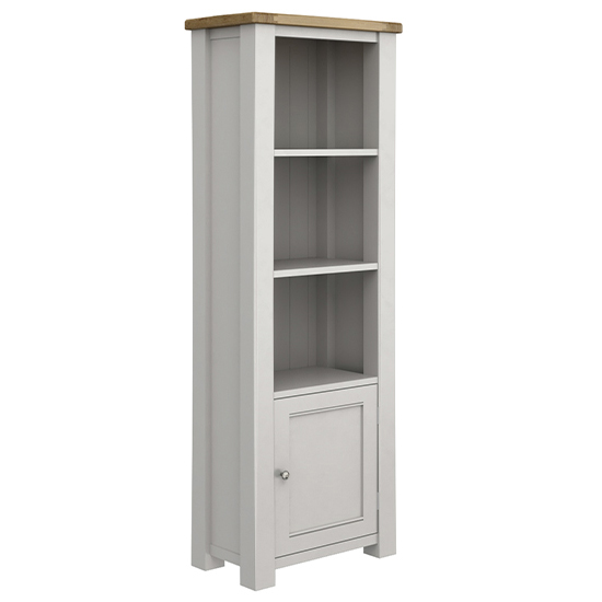 Amberley Tall Wooden Bookcase In Grey Oak Furniture in Fashion