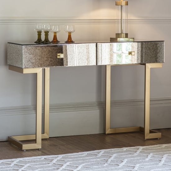 Read more about Amberley wooden console table with 2 drawers