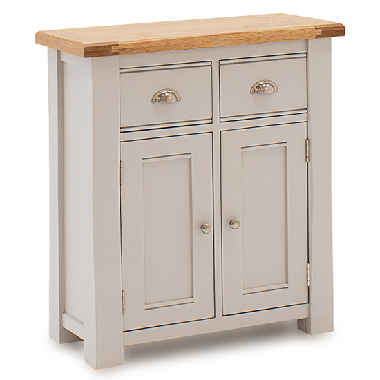 Read more about Amberley wooden sideboard with 2 doors 2 drawers in grey