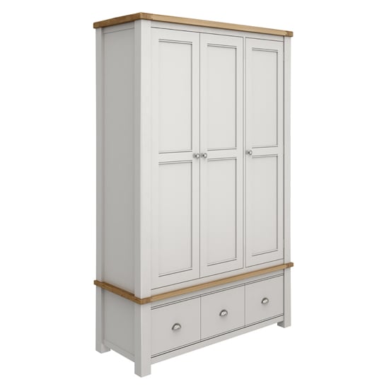 Read more about Amberley wooden wardrobe with 3 doors in grey oak
