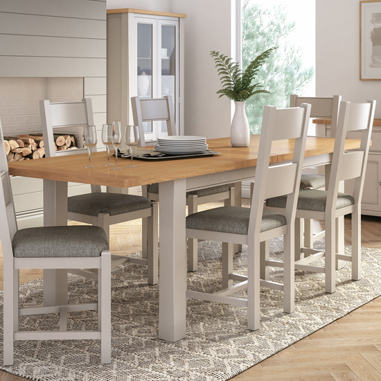 Amberly Extending 1800mm Wooden Dining Table In Grey FiF