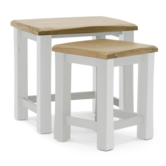 Amberly Wooden Nest Of Tables In Grey
