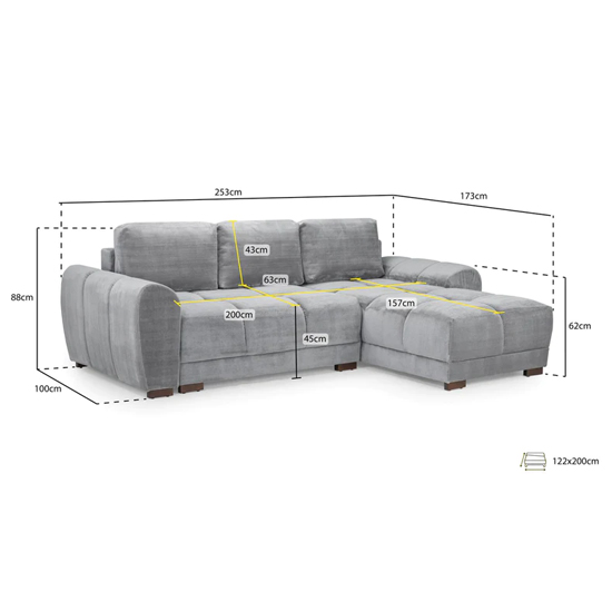 Ambon Plush Velvet Corner Sofabed Universal In Mocha_3