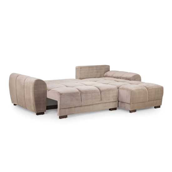 Ambon Plush Velvet Corner Sofabed Universal In Mocha_4