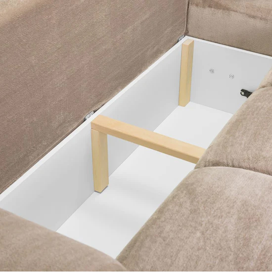 Ambon Plush Velvet Corner Sofabed Universal In Mocha_5
